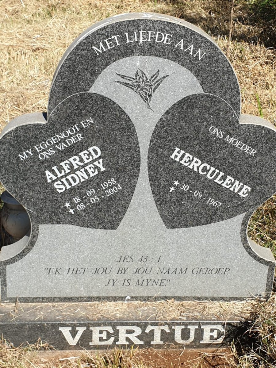 VERTUE Alfred Sidney 1958-2004 &amp; Herculene 1967-