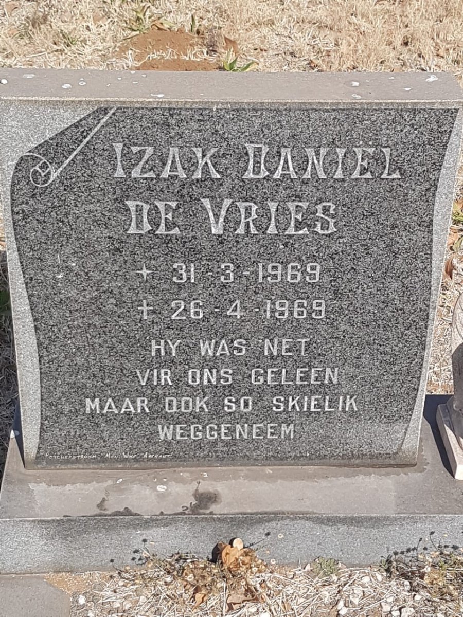VRIES Izak Daniel, de 1969-1969