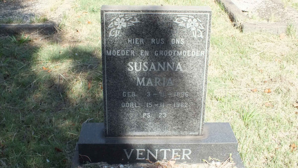 VENTER Susanna Maria 1896-1982