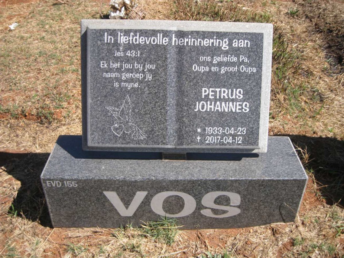VOS Petrus Johannes 1933-2017