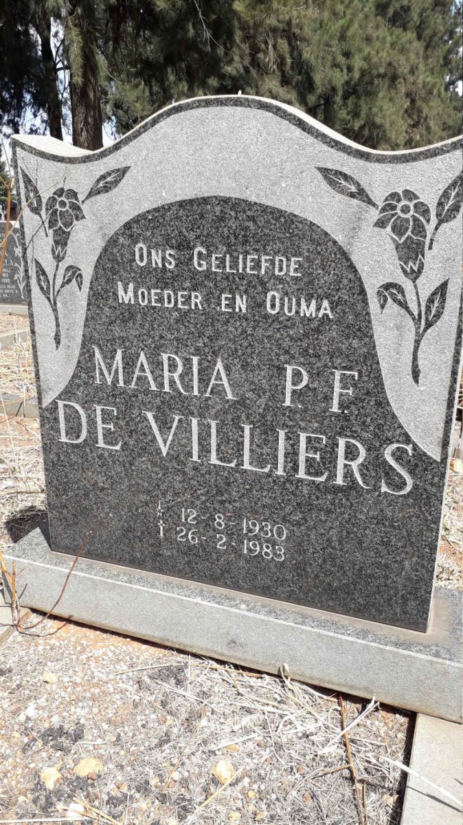 VILLIERS Maria P.F., de 1930-1983