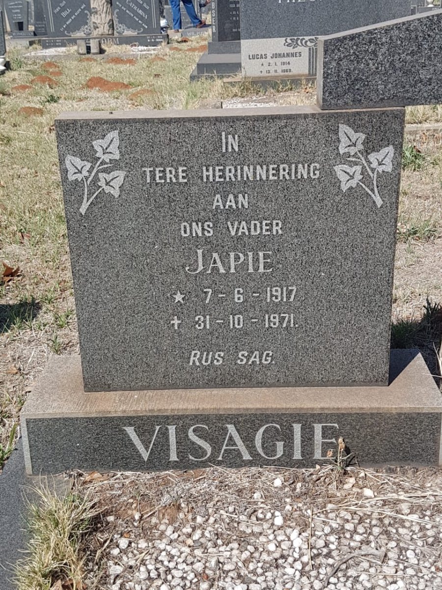VISAGIE Japie 1917-1971