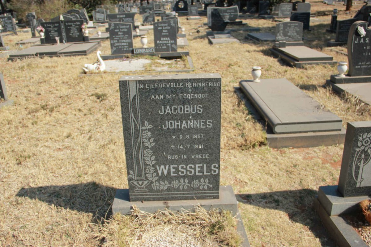 WESSELS Jacobus Johannes 1957-1981
