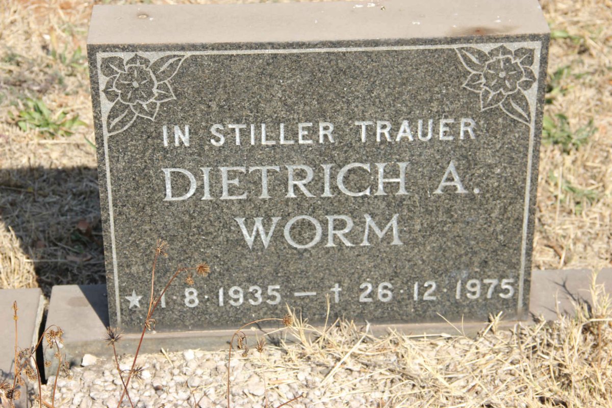 WORM Dietrich A. 1935-1975