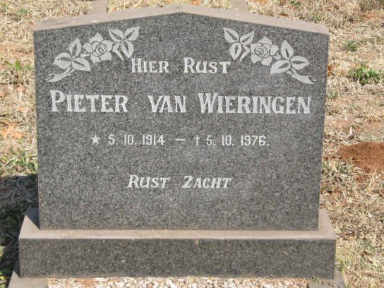WIERINGEN Pieter, van 1914-1976