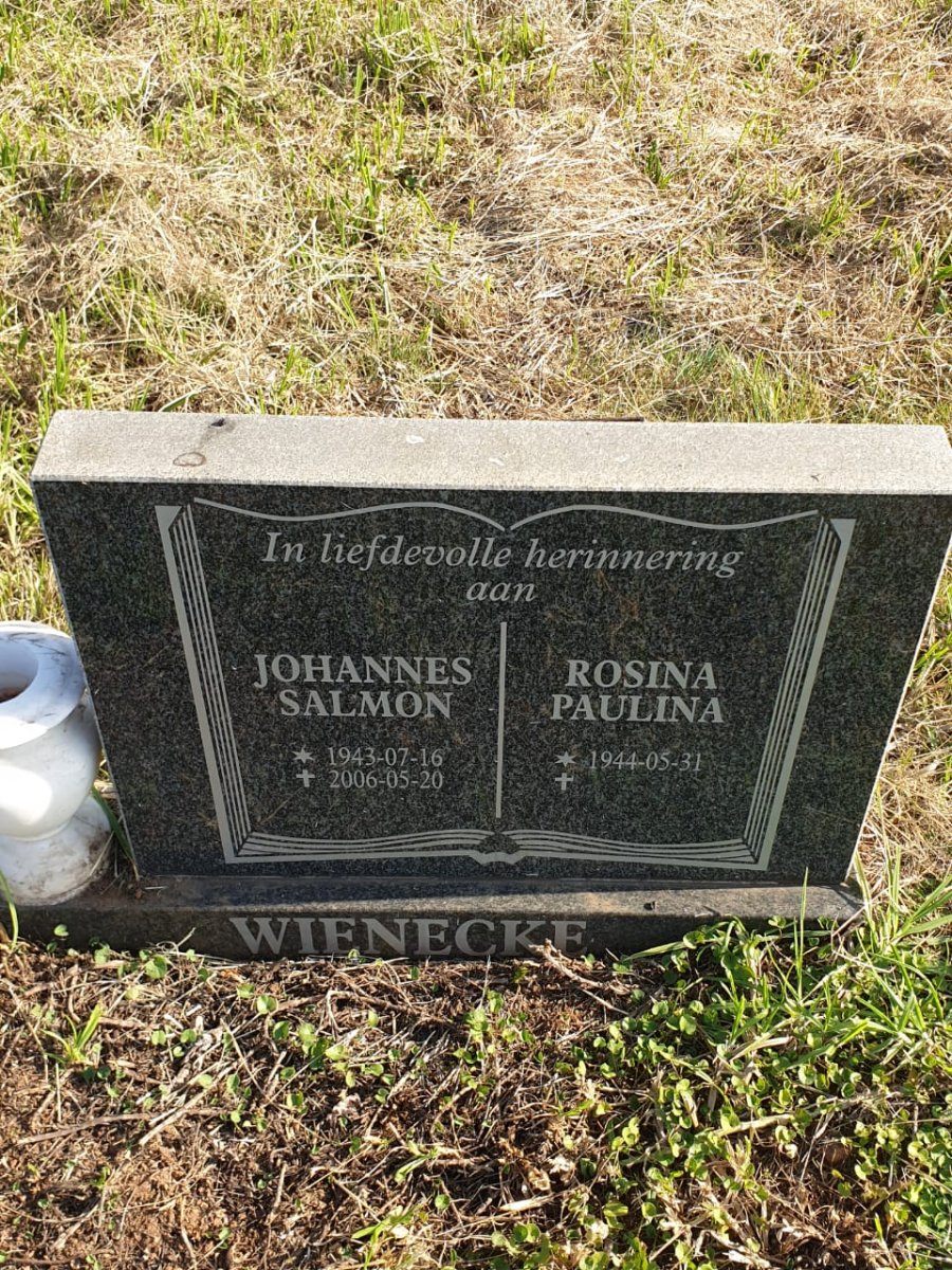 WIENECKE Johannes Salmon 1943-2006 &amp; Rosina Paulina 1944-