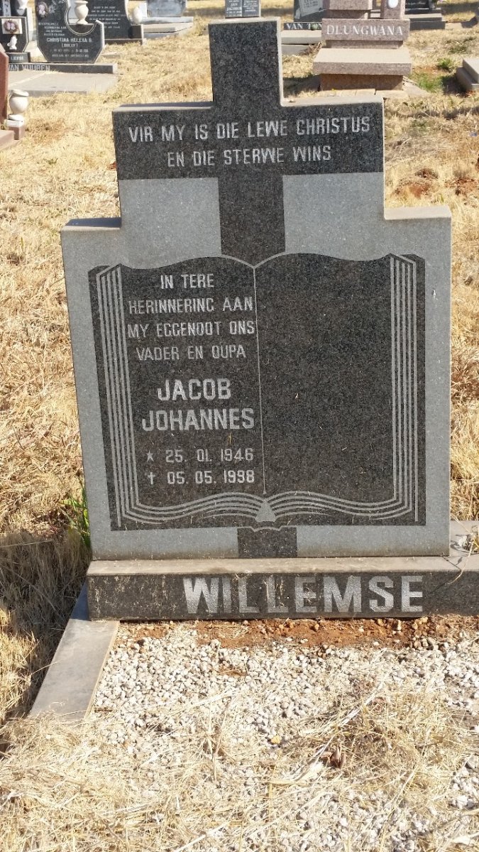 WILLEMSE Jacob Johannes 1946-1998