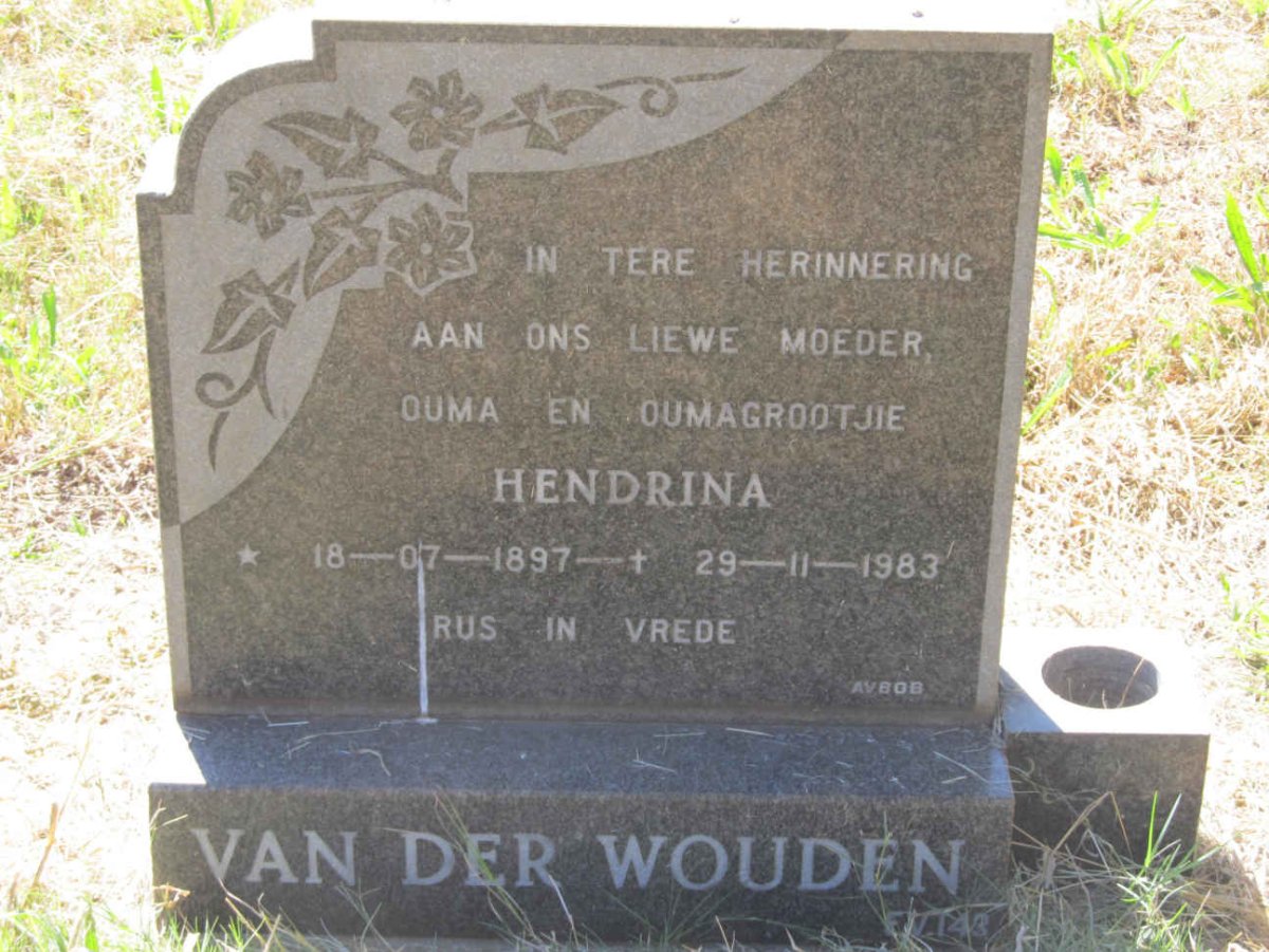 WOUDEN Hendrina, van der 1897-1983