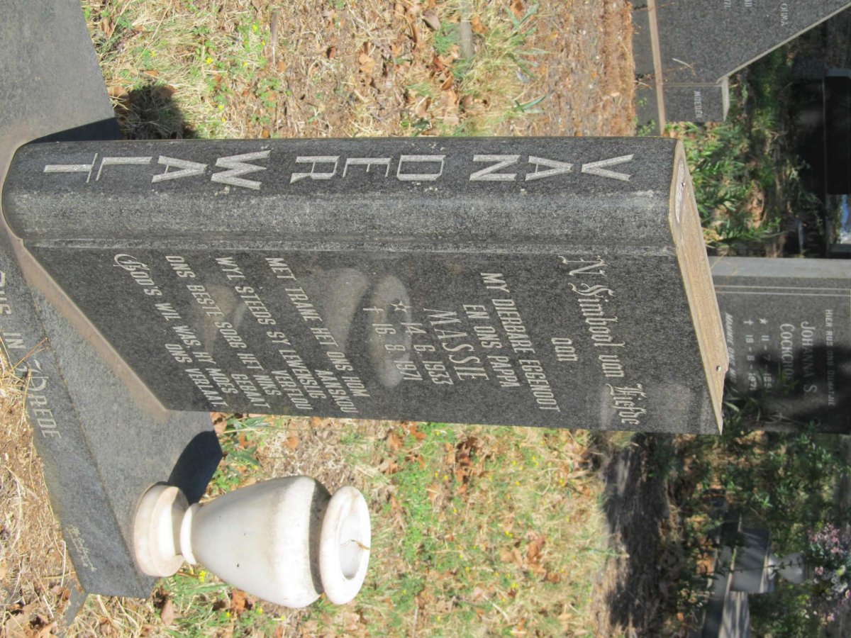 WALT Massie, van der 1933-1971