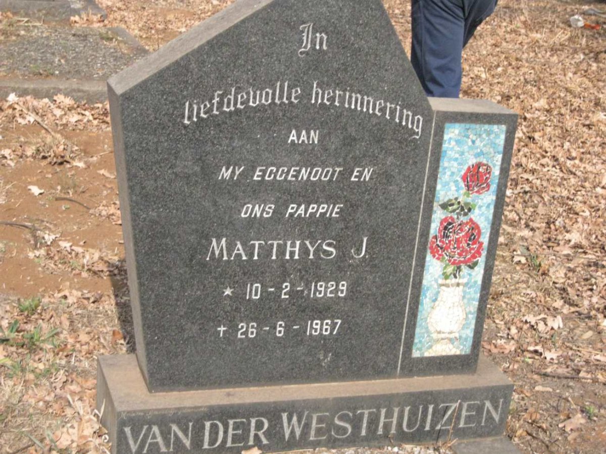 WESTHUIZEN Matthys J., van der 1929-1967