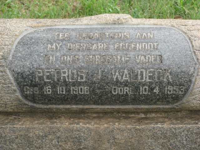 WALDECK Petrus J. 1908-1953