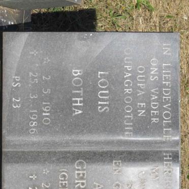 WIT Louis Botha, de 1910-1986 &amp; Aletta Gerbrechta DEKKER 1910-1983