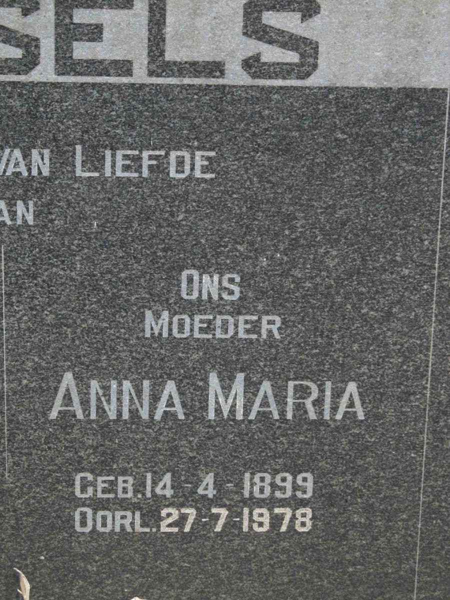 WESSELS Johannes W.B. 1891-1969 &amp; Anna Maria 1899-1978
