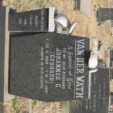 WATH Johannes G., van der 1948-1981