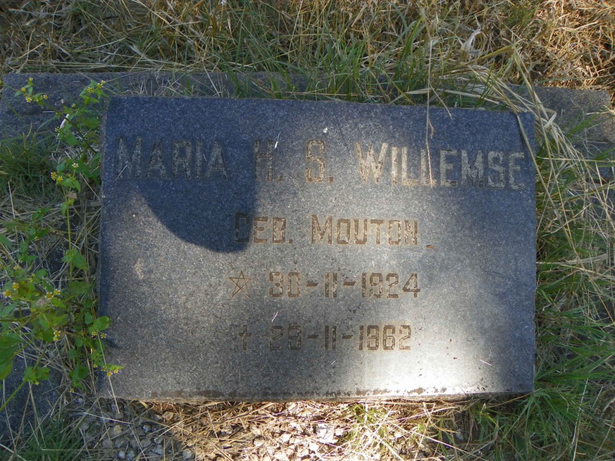 WILLEMSE Maria H.S. nee MOUTON 1924-1962