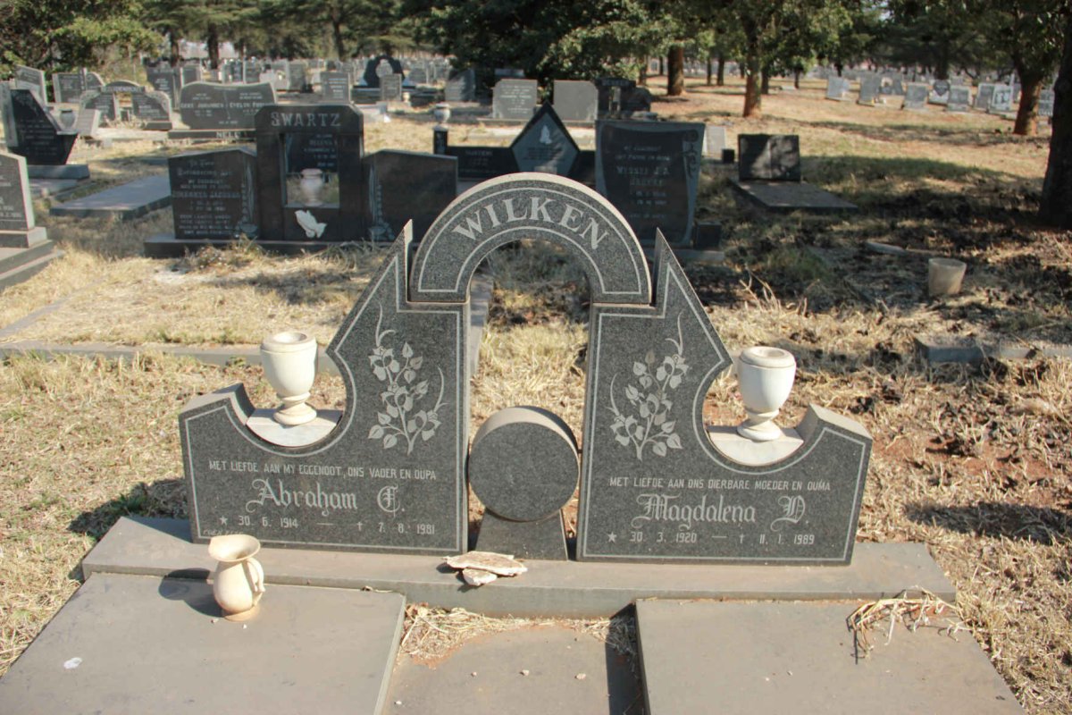 WILKEN Abraham C. 1914-1981 &amp; Magdalena D. 1920-1989