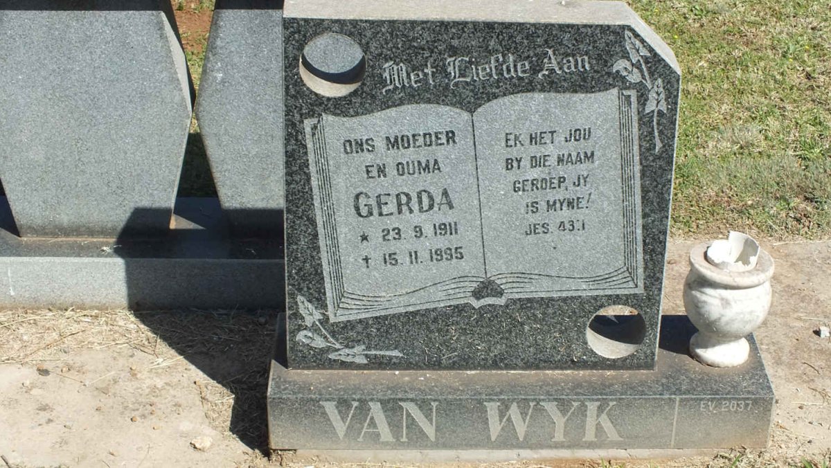 WYK Gerda, van 1911-1995