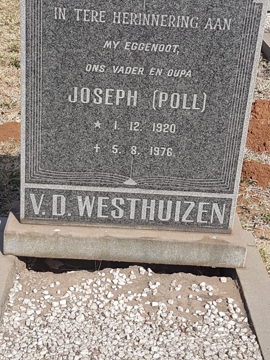WESTHUIZEN Joseph, v.d. 1920-1979
