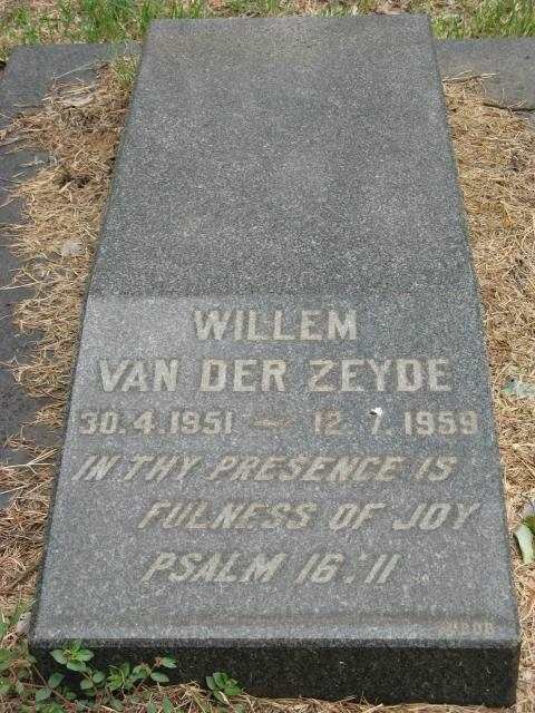 ZEYDE Willem, van der 1951-1959