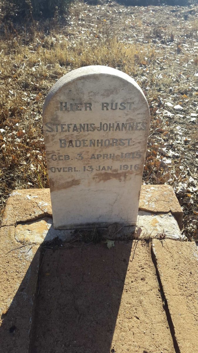 BADENHORST Stefanis Johannes 1915-1916