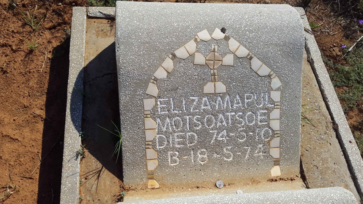 MOTSOATSOE  Eliza Mapul 1974-1974