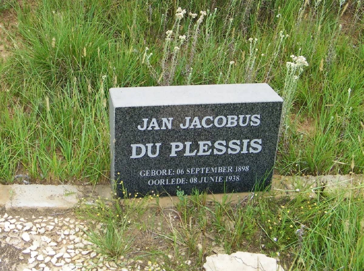 PLESSIS Jan Jacobus, du 1898-1938