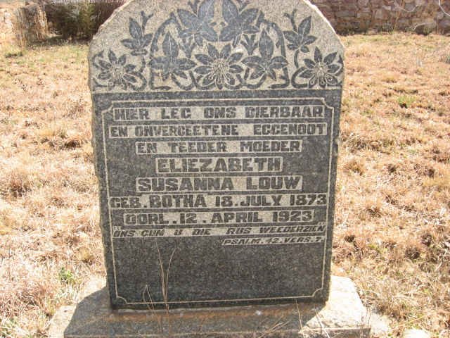 LOUW Eliezabeth Susanna nee BOTHA 1873-1923
