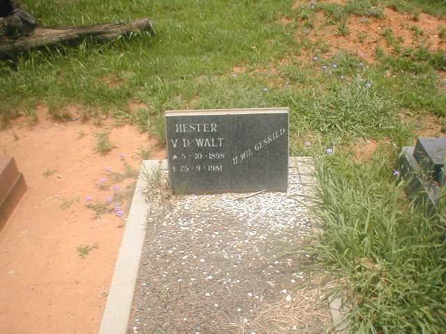 WALT Hester, v.d. 1898-1981
