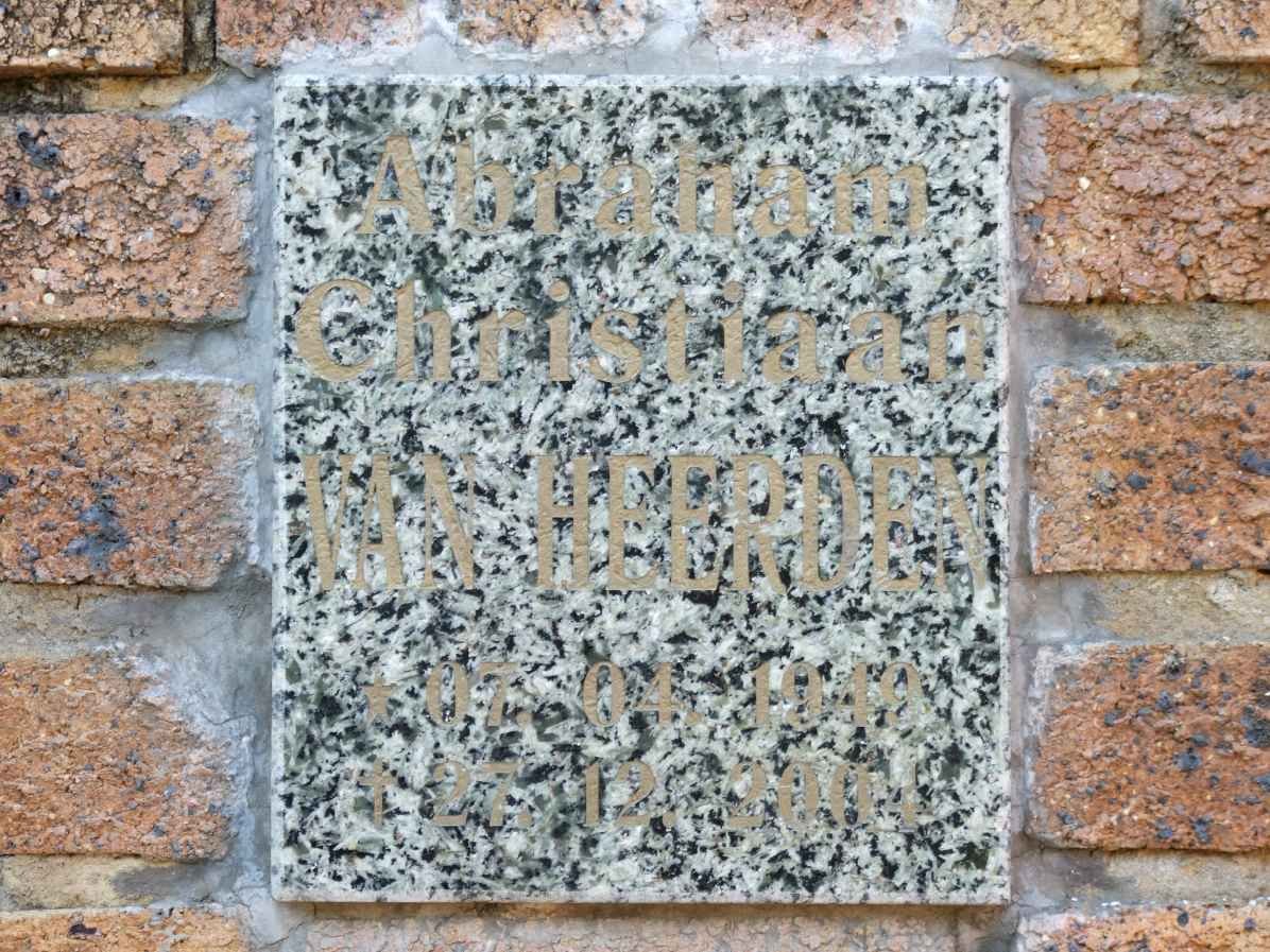 HEERDEN Abraham Christiaan, van 1919-2004