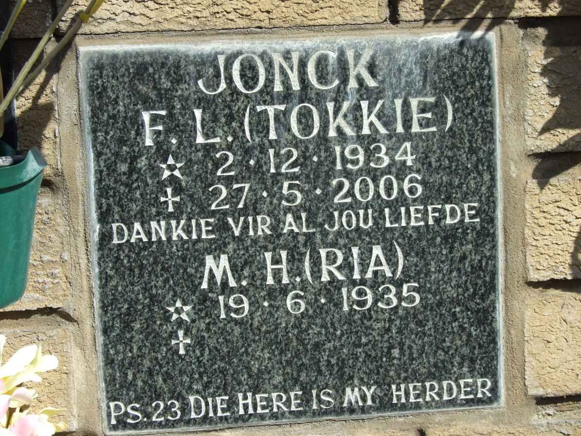 JONCK F.L. 1934-2006 &amp; M.H. 1935-