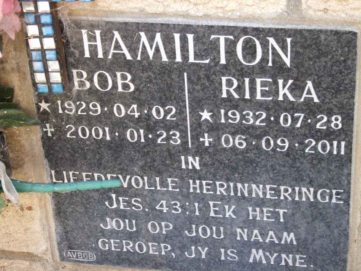 HAMILTON Bob 1929-2001 &amp; Rieka 1932-2011