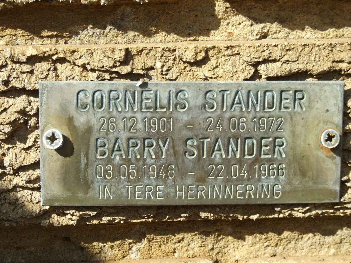 STANDER Cornelis 1901-1972 :: STANDER Barry 1946-1966