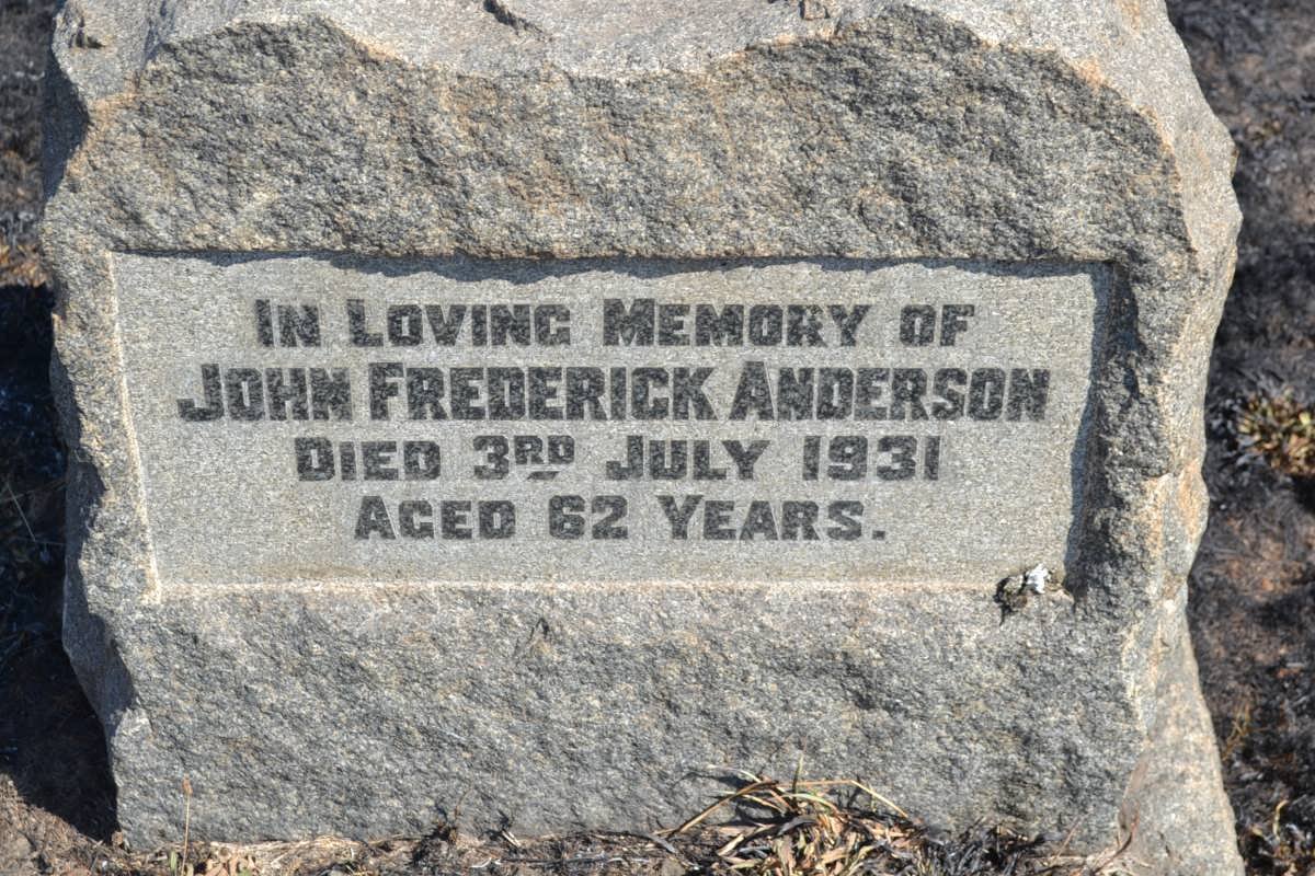 ANDERSON John Frederick -1931