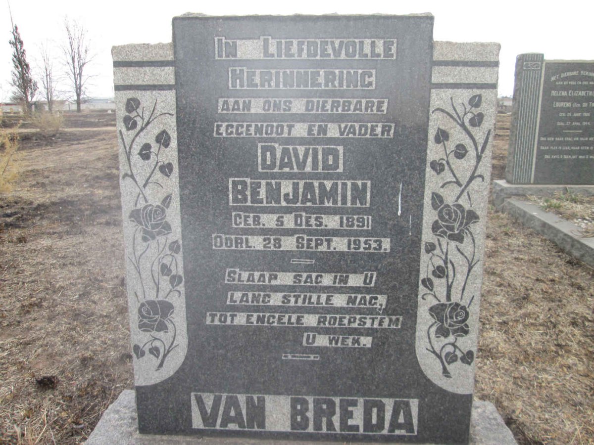 BREDA David Benjamin, van 1891-1953