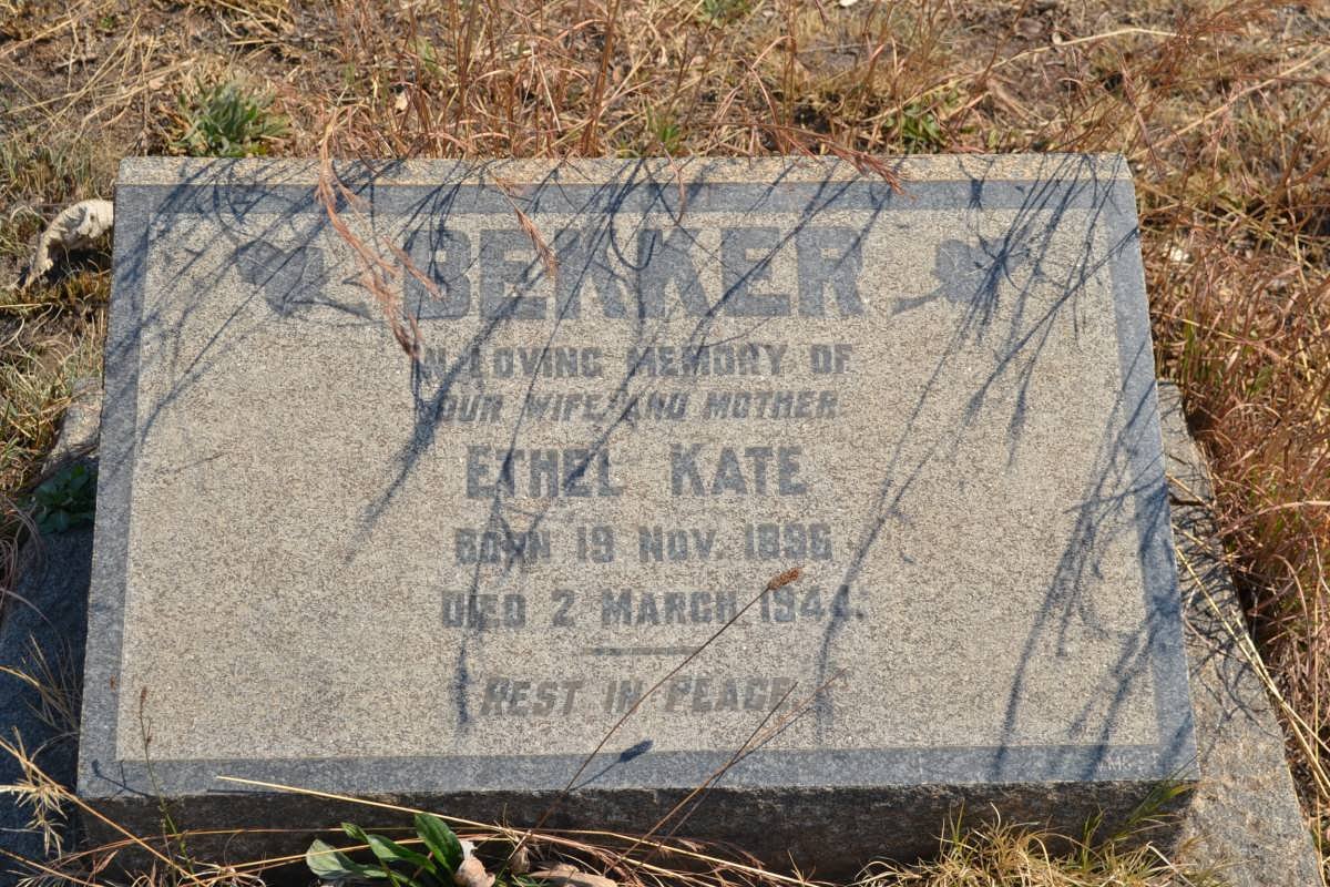 BEKKER Ethel Kate 1896-1944
