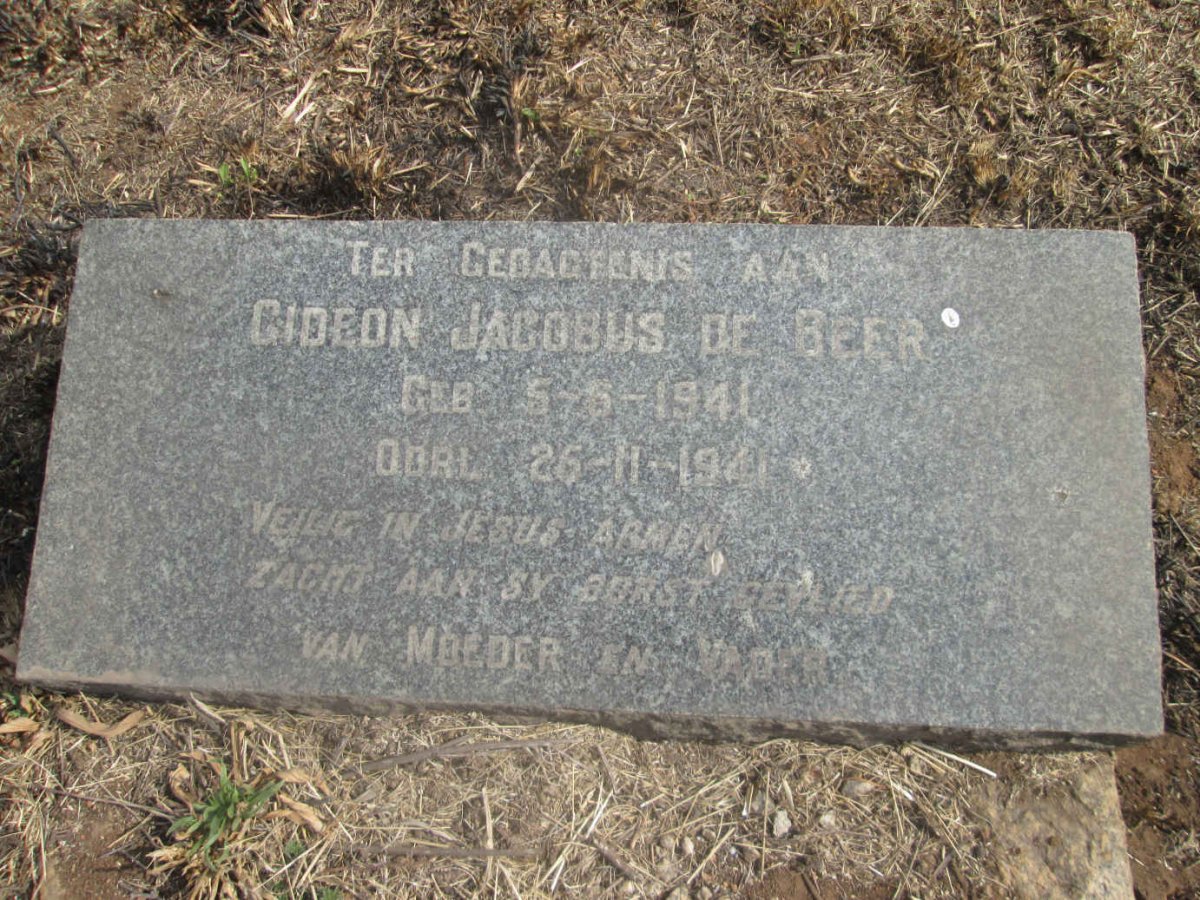 BEER Gideon Jacobus, de 1941-1941