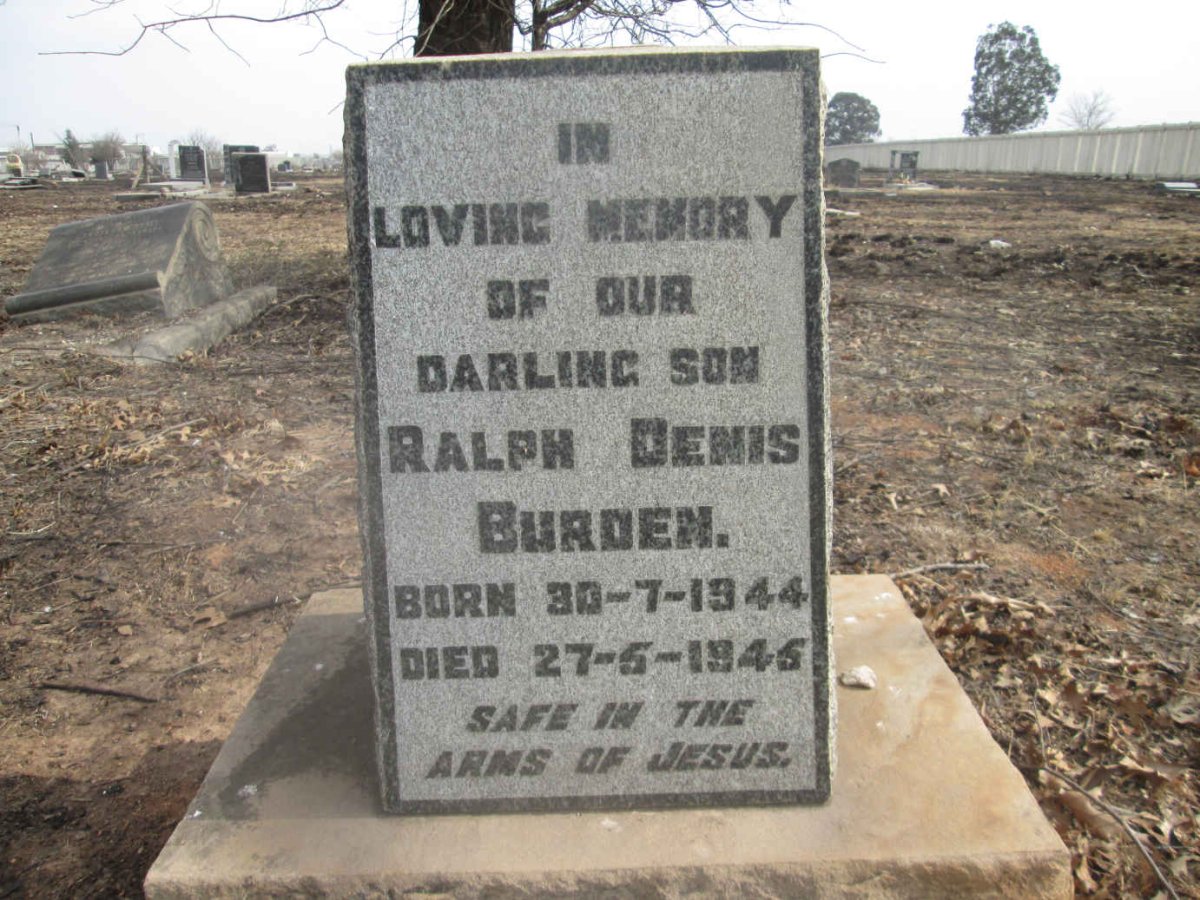 BURDEN Ralph Denis 1944-1945