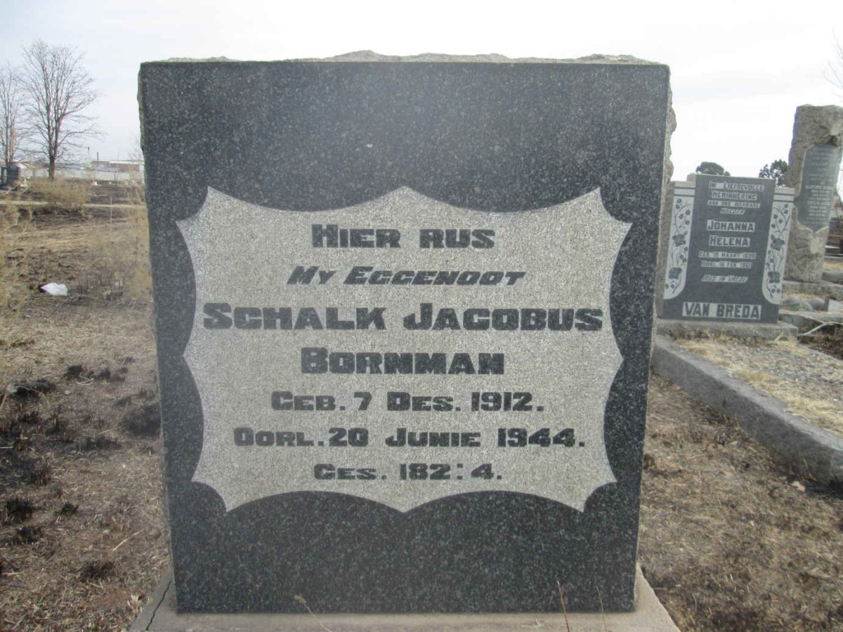 BORNMAN Schalk Jacobus 1912-1944