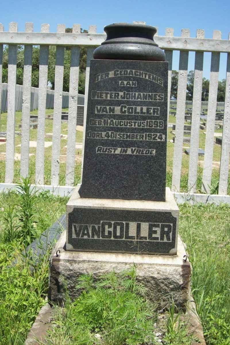 COLLER Pieter Johannes, van 1898-1924