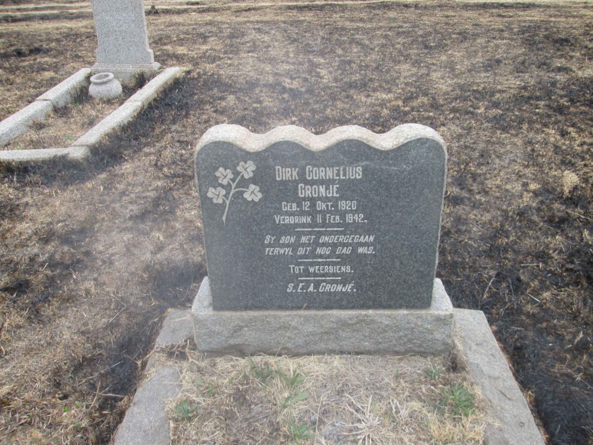 CRONJÉ Dirk Cornelius 1920-1942