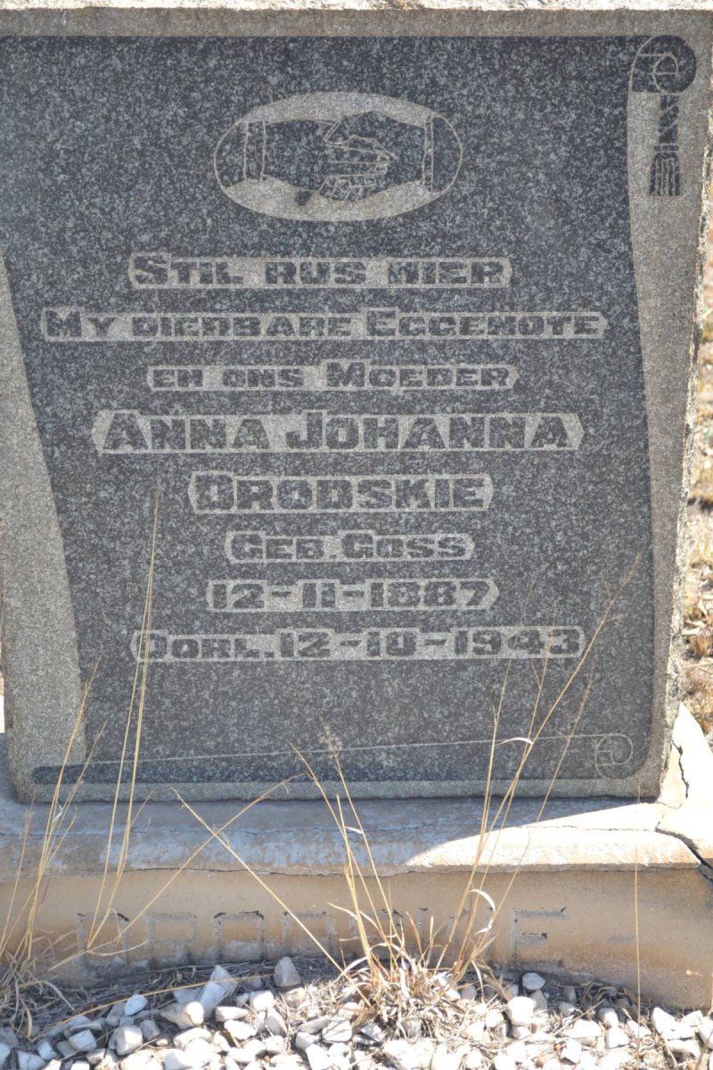 DRODSKIE Anna Johanna nee GOSS 1887-1943