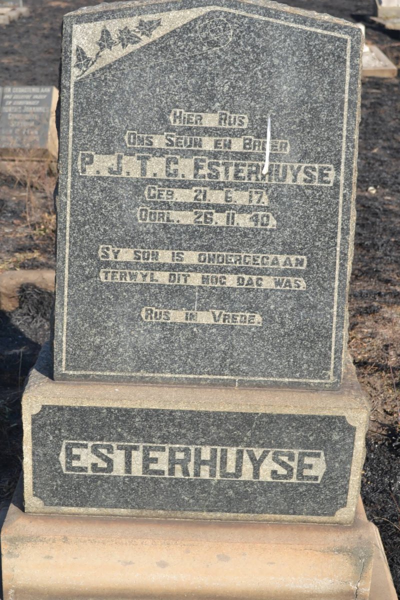ESTERHUYSE P.J.T.C. 1917-1940