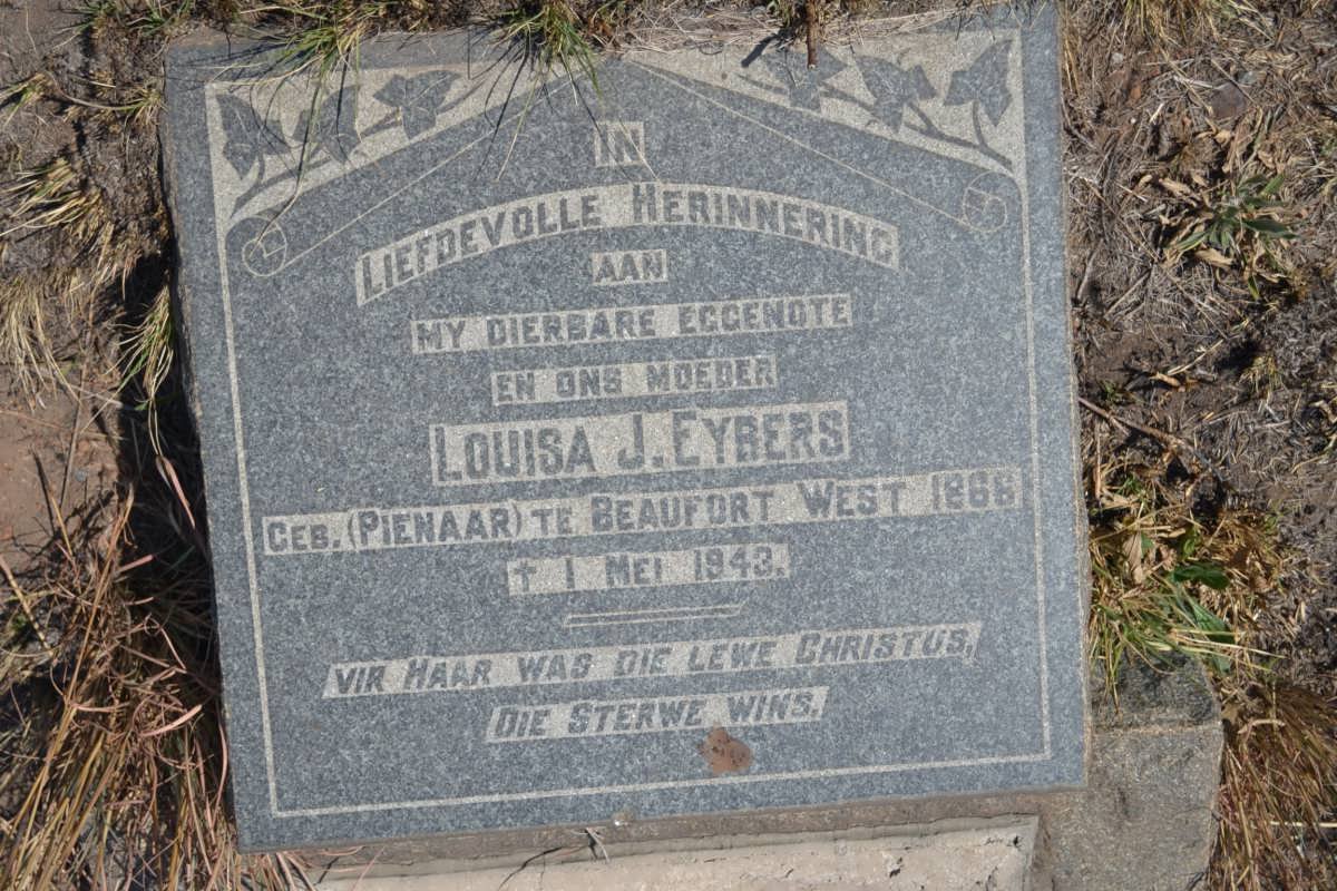 EYBERS Louisa J. nee PIENAAR 1866-1943