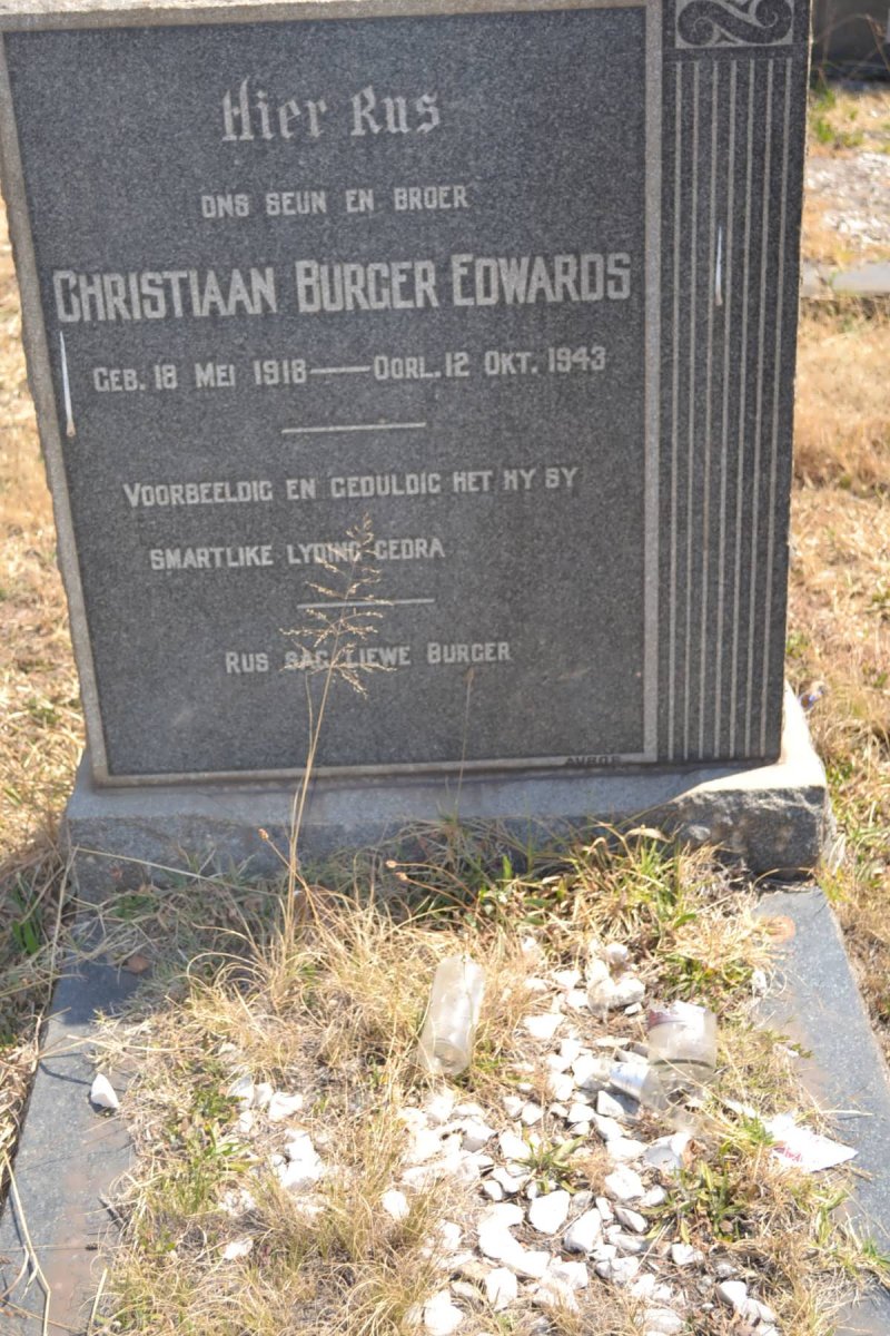 EDWARDS Christiaan Burger 1918-1943