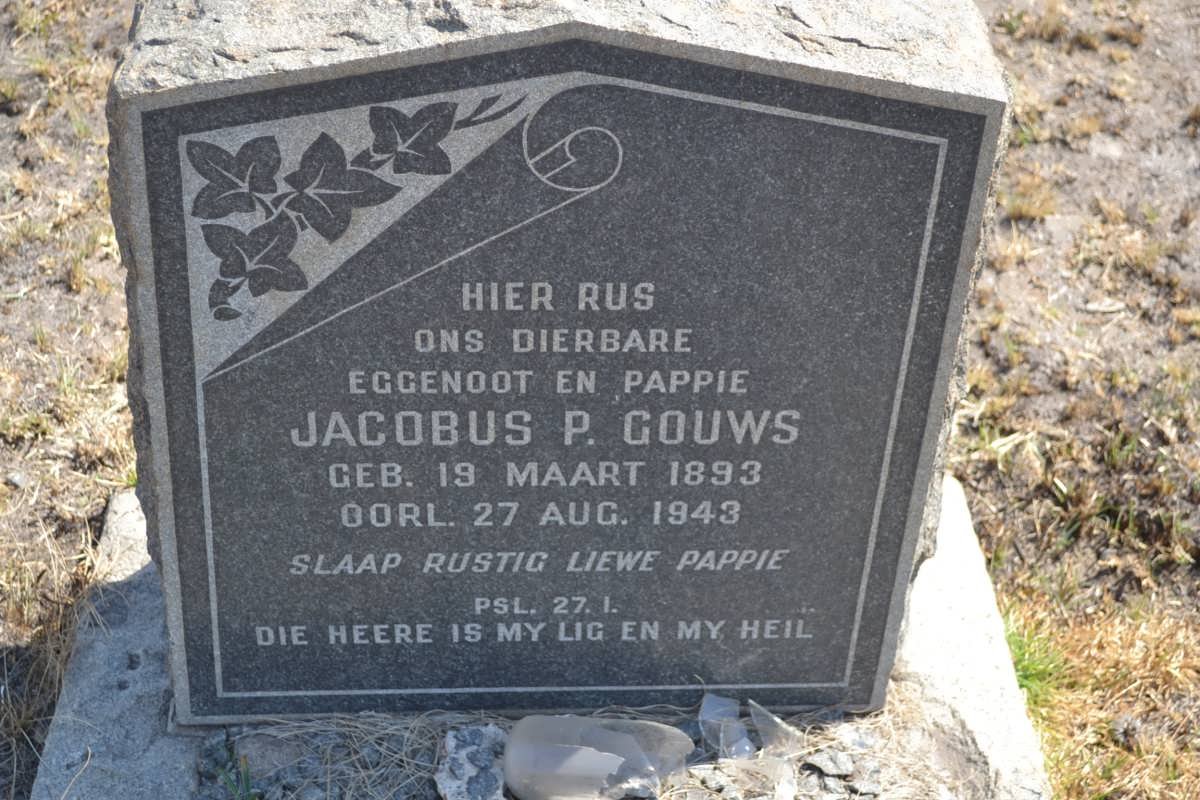 GOUWS Jacobus P. 1893-1943
