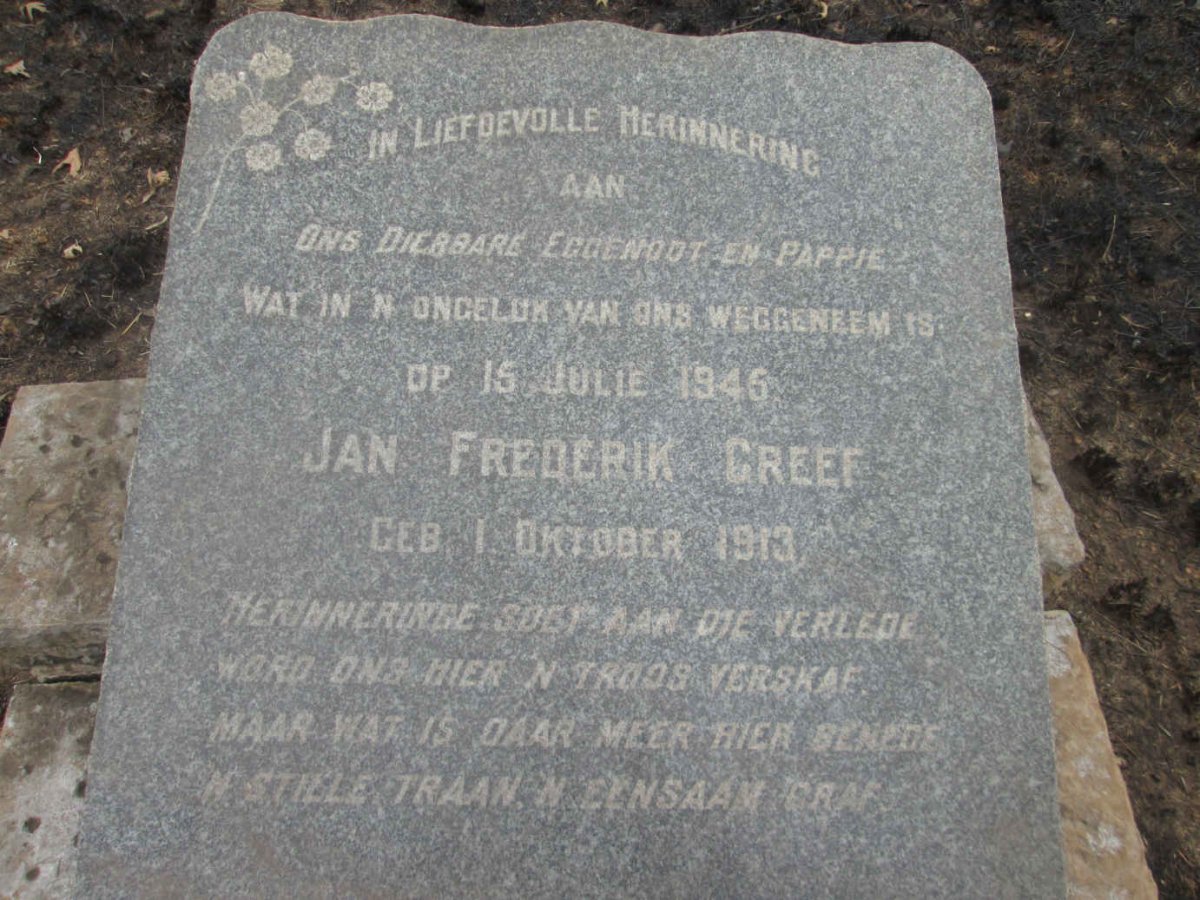 GREEF Jan Frederik 1913-1945