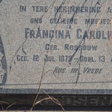 GOOSEN Francina Carolina nee ROSSOUW 1879-1960