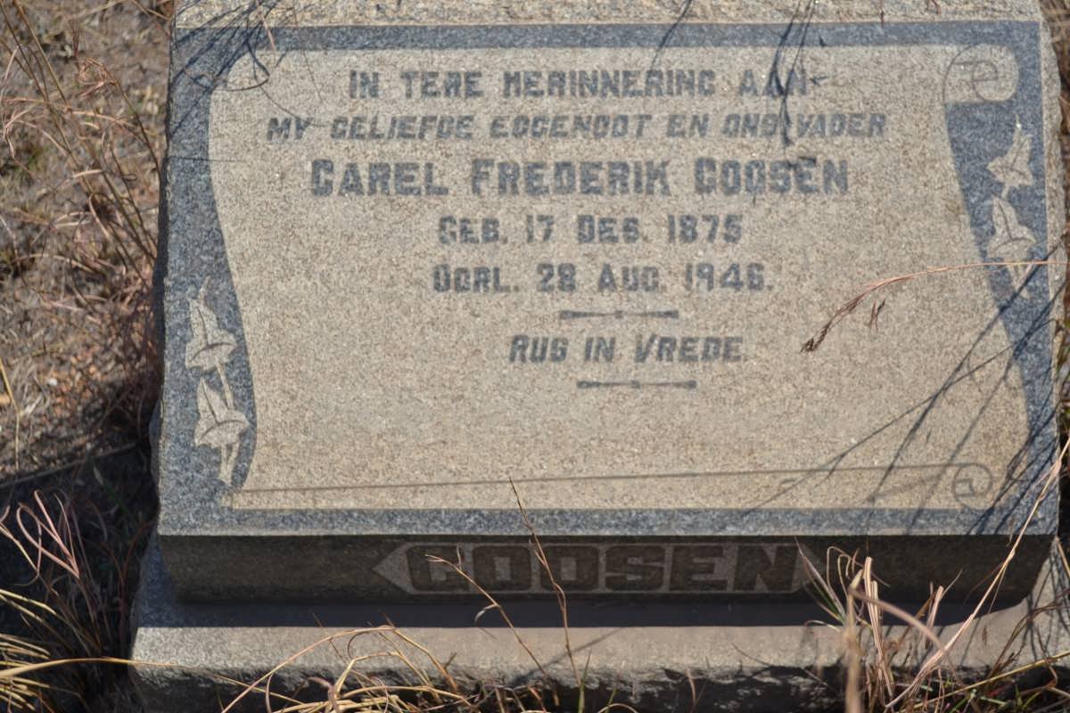 GOOSEN Carel Frederik 1875-1946
