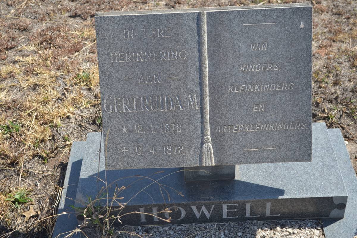 HOWELL Gertruida M. 1878-1972