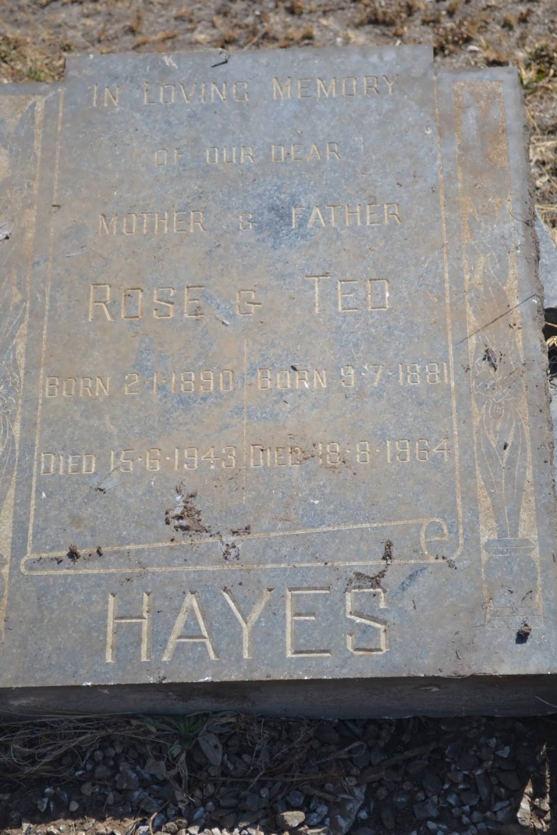 HAYES Ted 1881-1964 &amp; Rose 1890-1943
